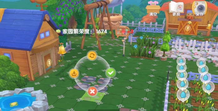 摩尔庄园装饰物怎么悬空