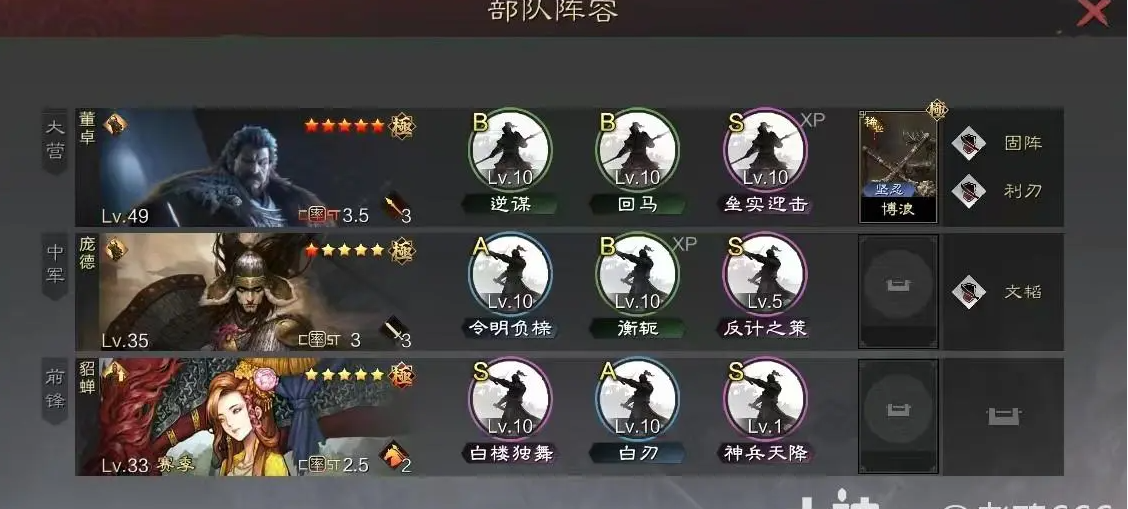 率土之滨群马董卓带什么战法