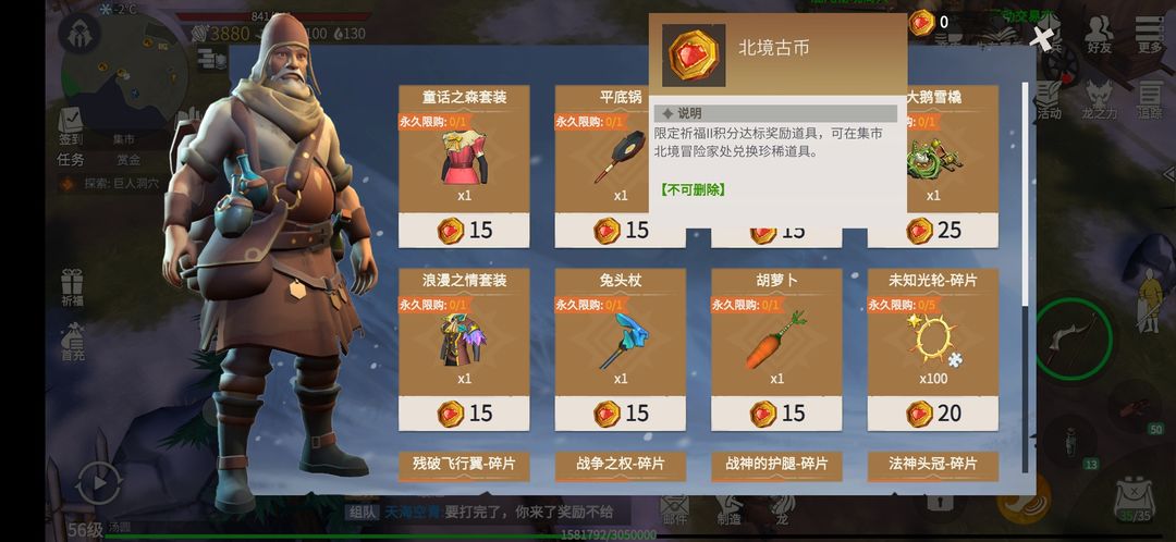 冰原守卫者去集市带什么