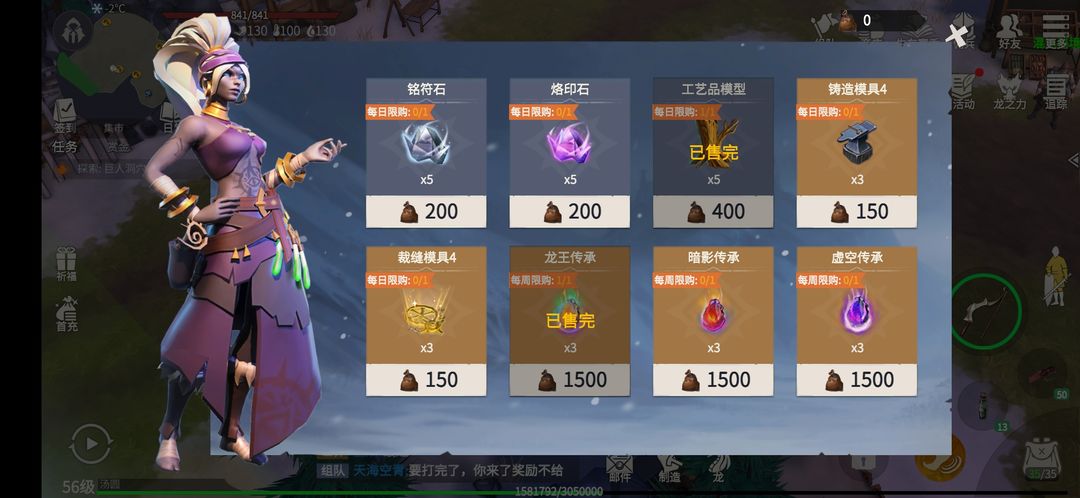 冰原守卫者去集市带什么