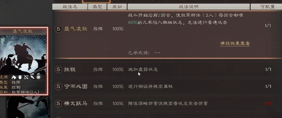 三国志战略版盛气临敌用什么替换