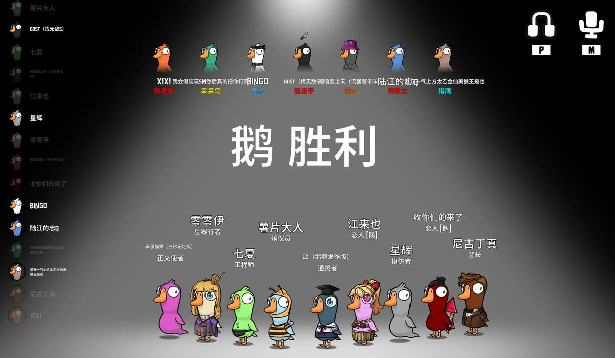 鹅鸭杀什么角色是坏的
