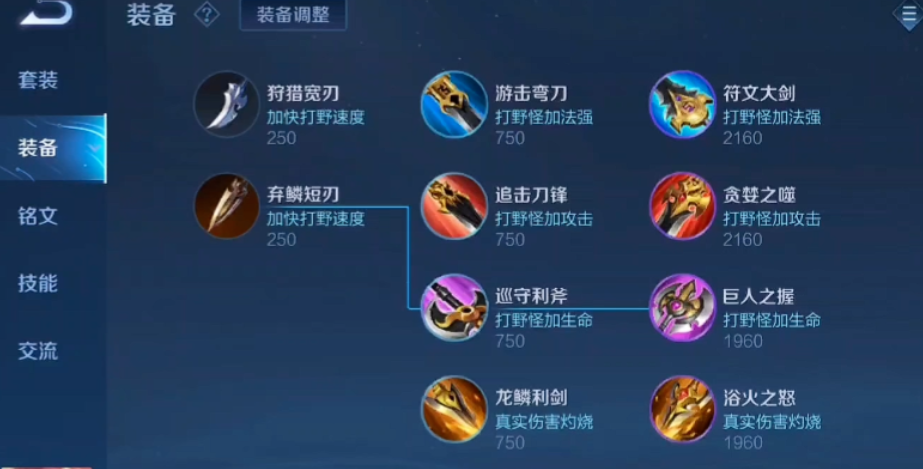 王者荣耀四烧流夏侯出装出什么