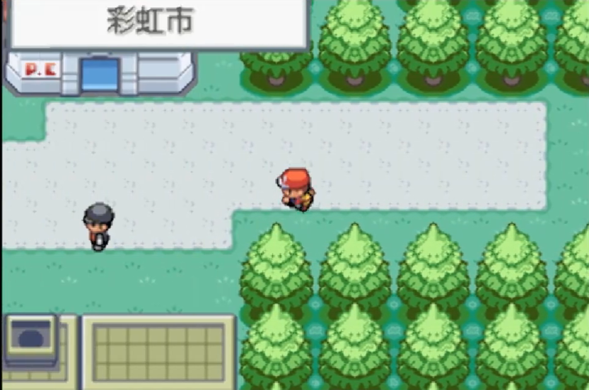 口袋妖怪火红怎么进彩虹市