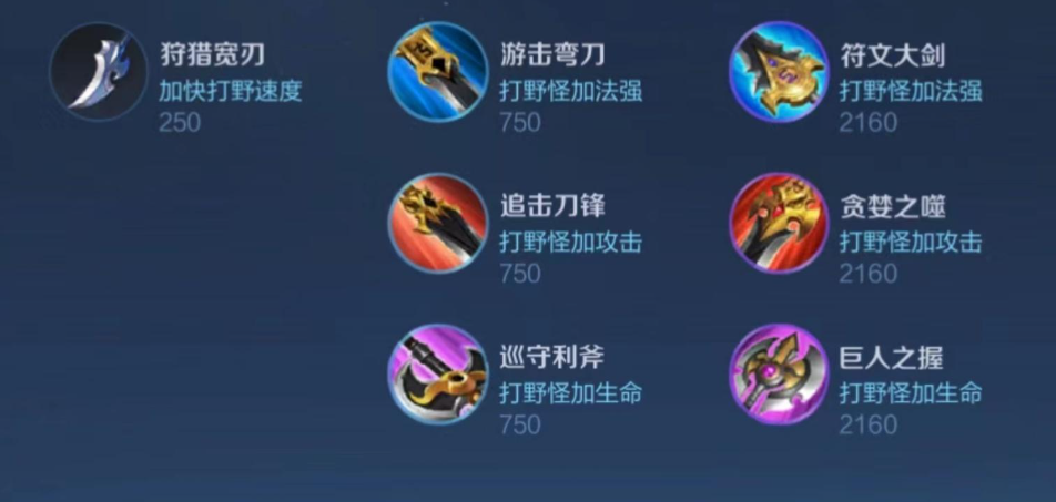 王者荣耀该怎么出装打野