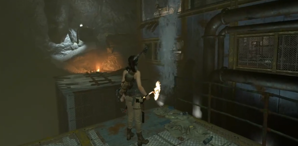 古墓丽影燃烧瓶怎么通过水流