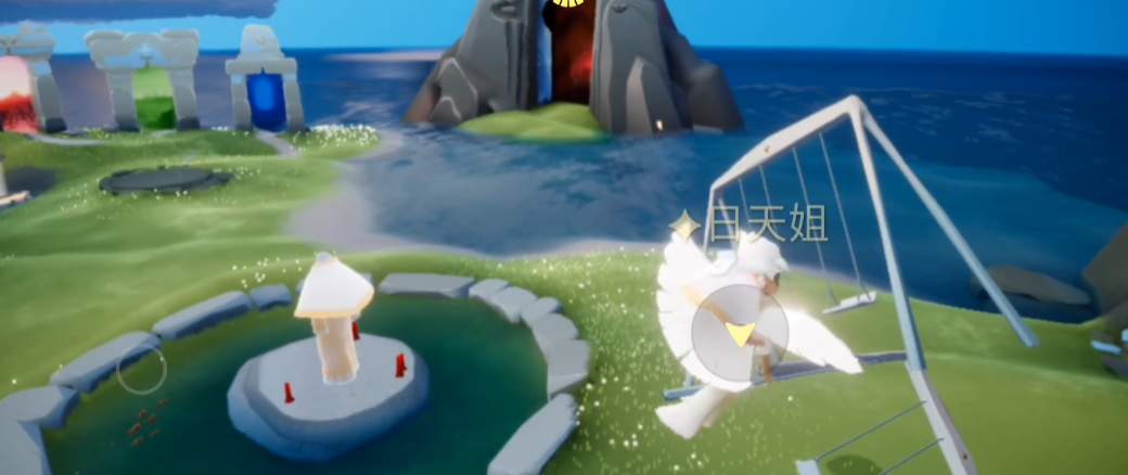 光遇无翼怎么上秋千