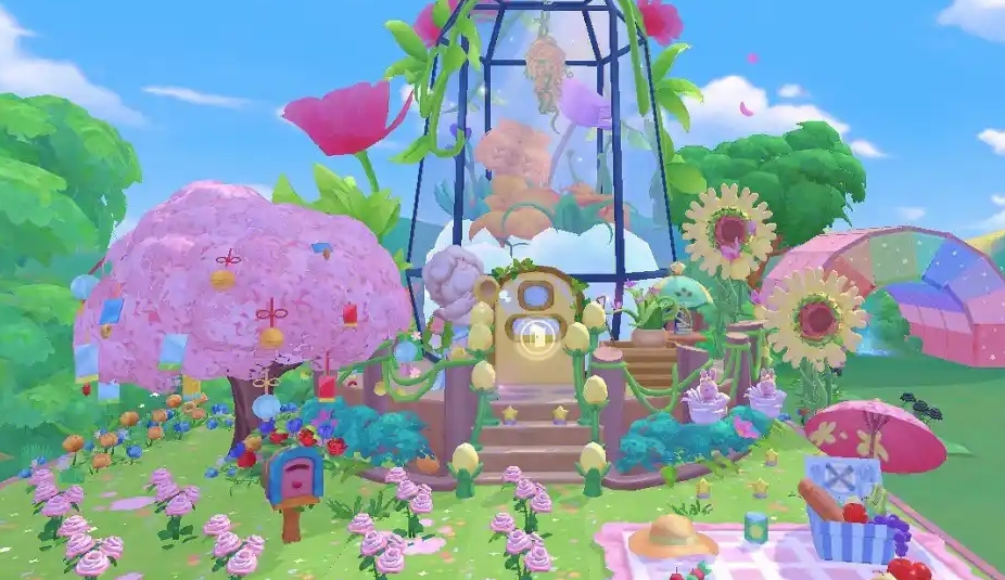 摩尔庄园梦幻春天小屋怎么摆